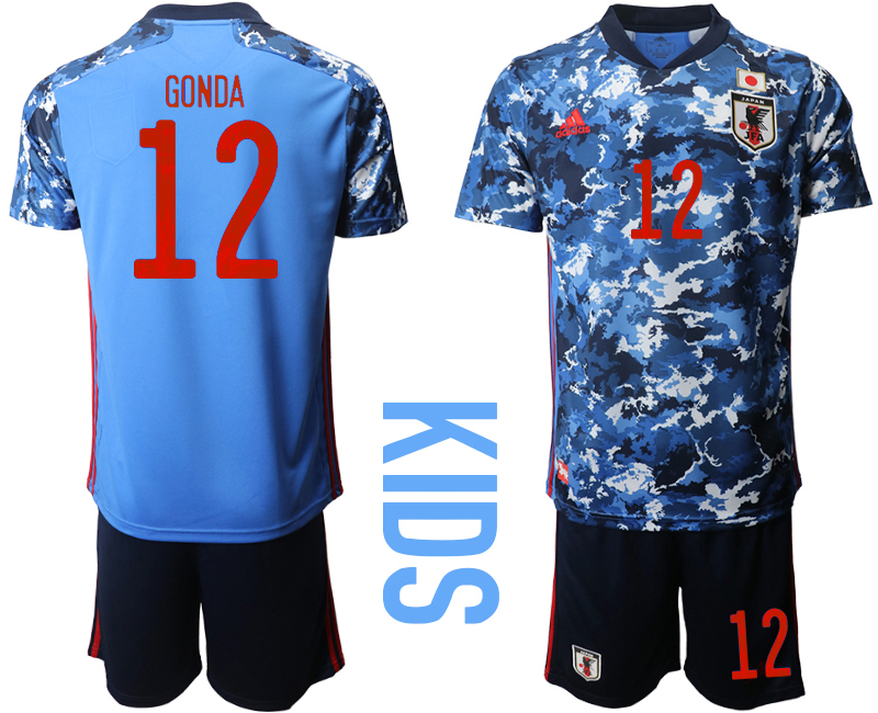 Youth 2020-2021 Season National team Japan home blue #12 Soccer Jersey